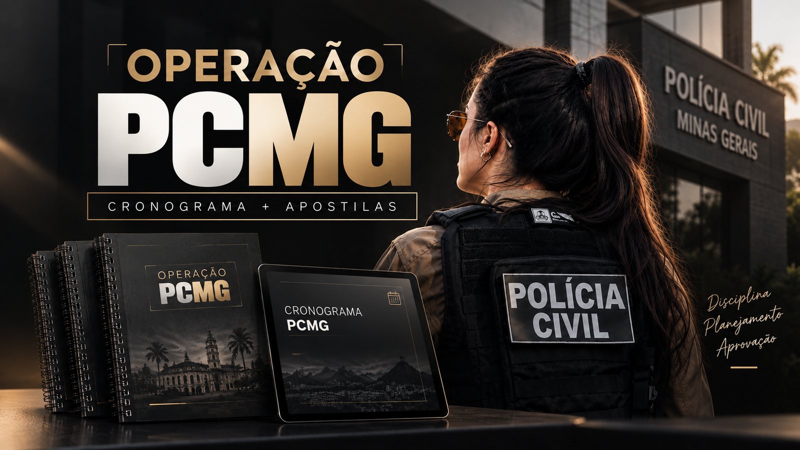 Operação PCMG · Cronograma + Apostilas